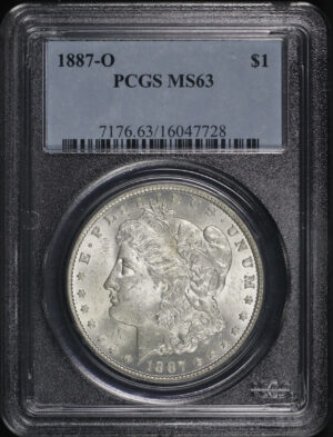 Obverse of this 1887-O Morgan Dollar PCGS MS-63