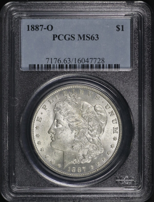 Obverse of this 1887-O Morgan Dollar PCGS MS-63