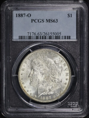 Obverse of this 1887-O Morgan Dollar PCGS MS-63