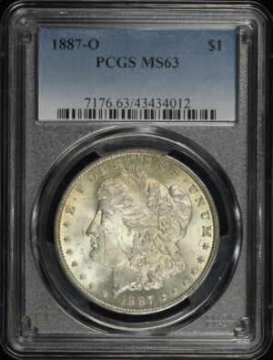 Obverse of this 1887-O Morgan Dollar PCGS MS-63
