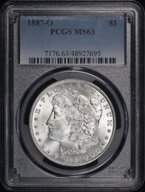 Obverse of this 1887-O Morgan Dollar PCGS MS-63