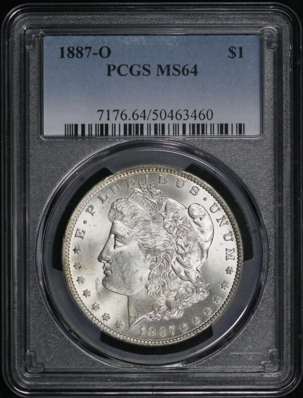 Obverse of this 1887-O Morgan Dollar PCGS MS-64