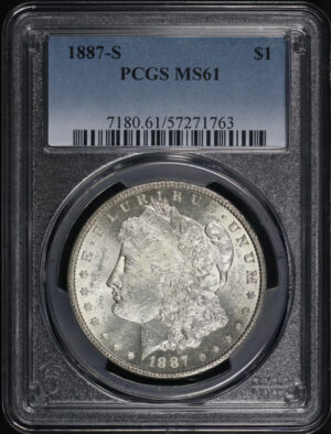 Obverse of this 1887-S Morgan Dollar PCGS MS-61