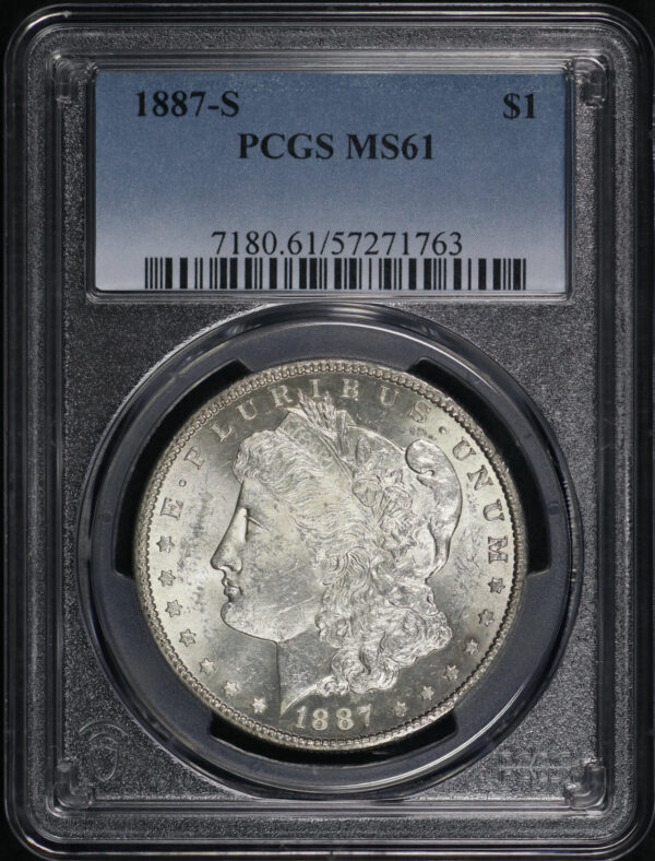 Obverse of this 1887-S Morgan Dollar PCGS MS-61