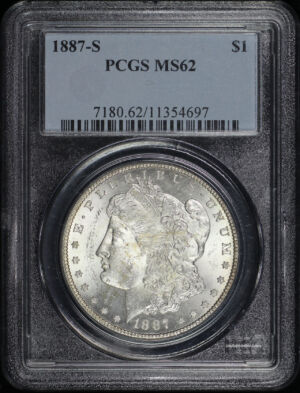 Obverse of this 1887-S Morgan Dollar PCGS MS-62