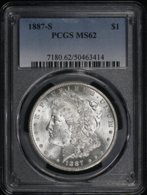 Obverse of this 1887-S Morgan Dollar PCGS MS-62