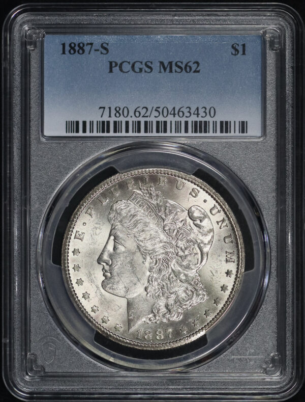 Obverse of this 1887-S Morgan Dollar PCGS MS-62