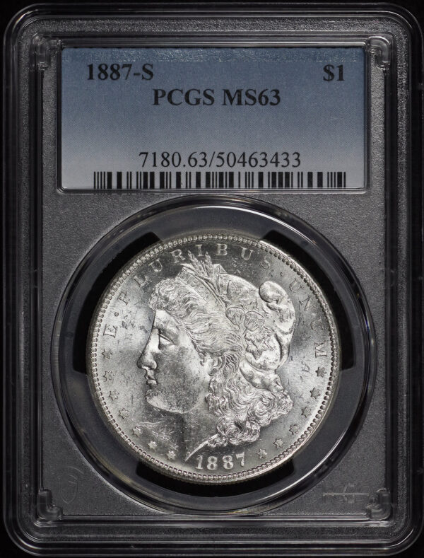 Obverse of this 1887-S Morgan Dollar PCGS MS-63