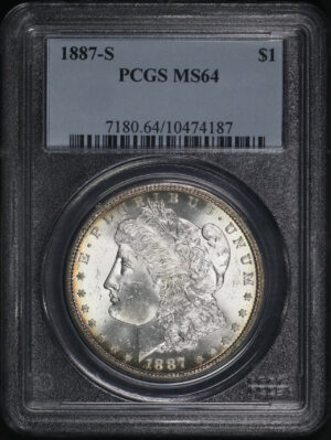 Obverse of this 1887-S Morgan Dollar PCGS MS-64