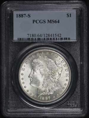 Obverse of this 1887-S Morgan Dollar PCGS MS-64