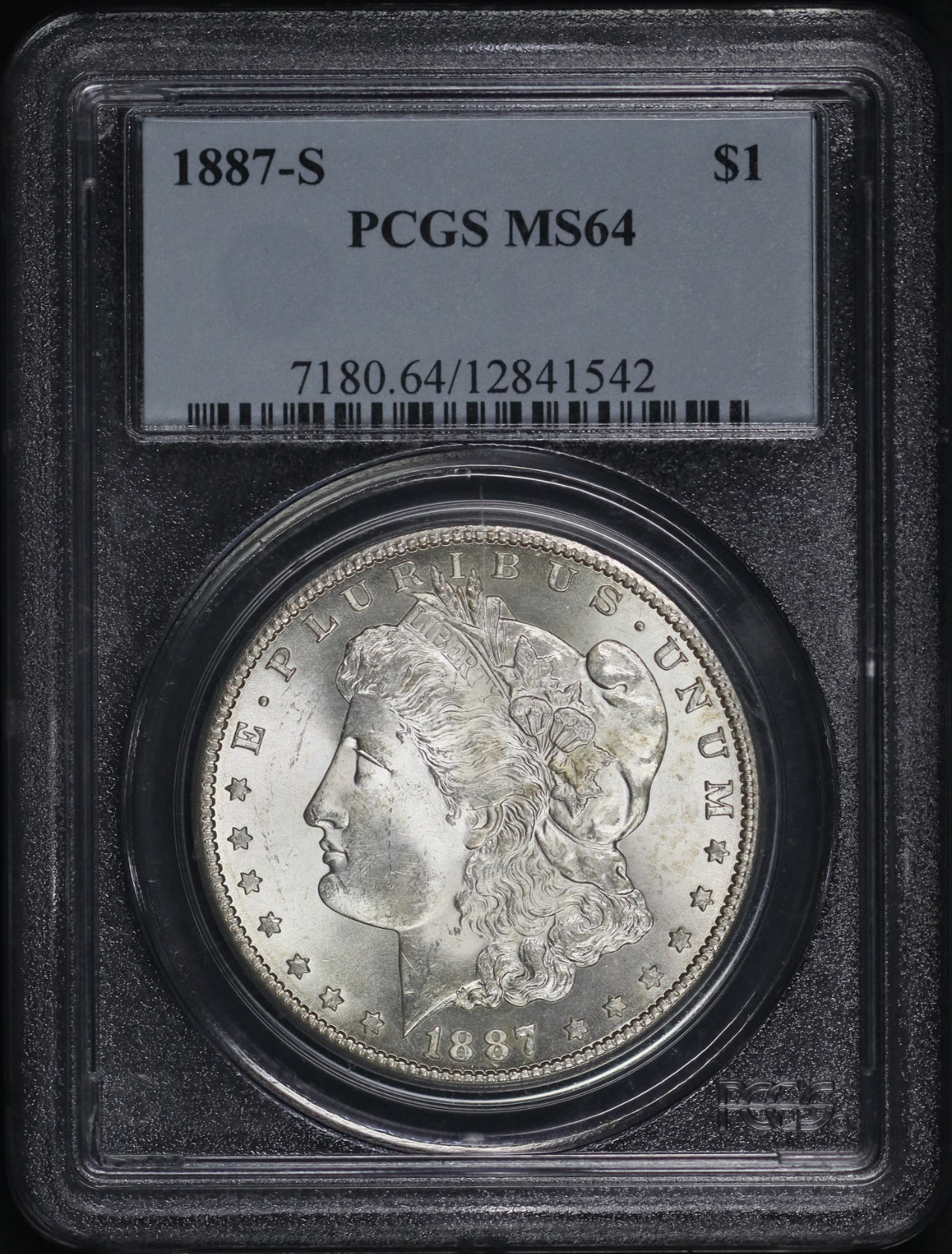 Obverse of this 1887-S Morgan Dollar PCGS MS-64