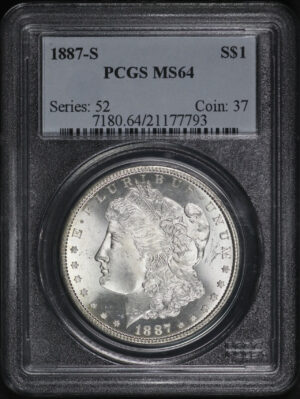 Obverse of this 1887-S Morgan Dollar PCGS MS-64