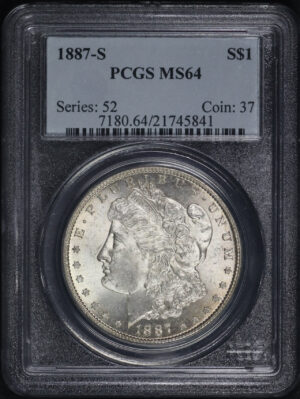 Obverse of this 1887-S Morgan Dollar PCGS MS-64