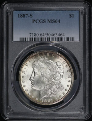 Obverse of this 1887-S Morgan Dollar PCGS MS-64