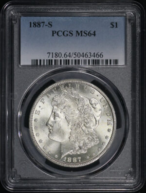Obverse of this 1887-S Morgan Dollar PCGS MS-64