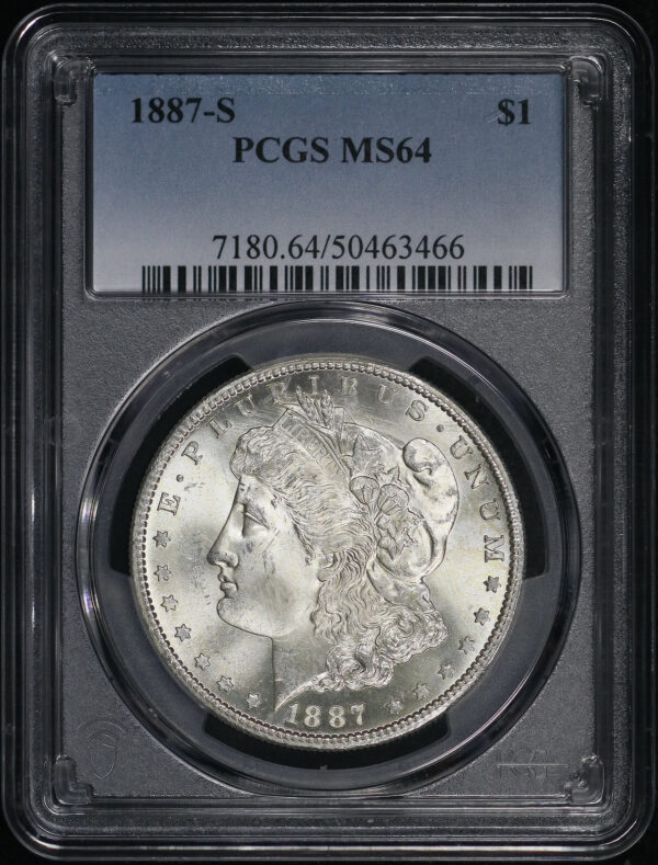 Obverse of this 1887-S Morgan Dollar PCGS MS-64