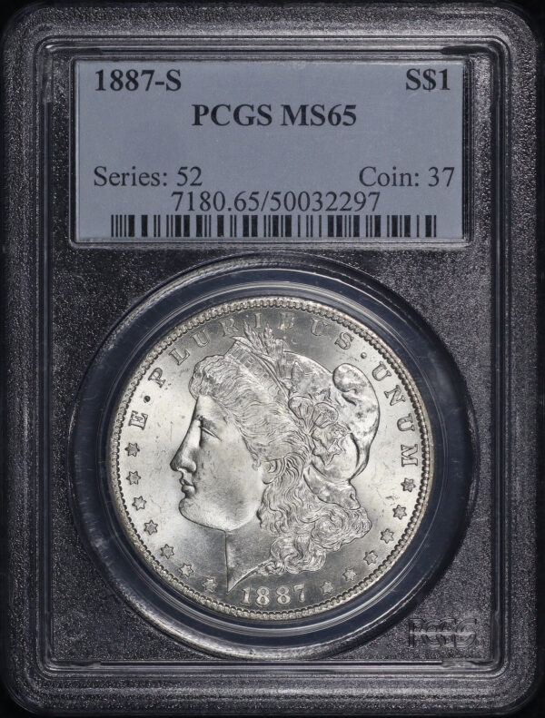 Obverse of this 1887-S Morgan Dollar PCGS MS-65
