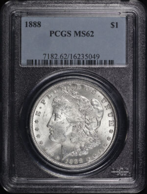 Obverse of this 1888 Morgan Dollar PCGS MS-62