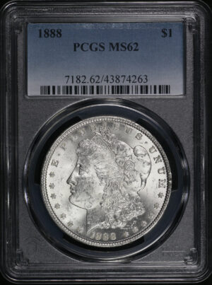 Obverse of this 1888 Morgan Dollar PCGS MS-62