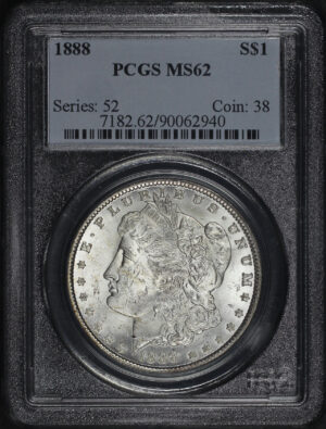 Obverse of this 1888 Morgan Dollar PCGS MS-62