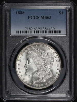 Obverse of this 1888 Morgan Dollar PCGS MS-63
