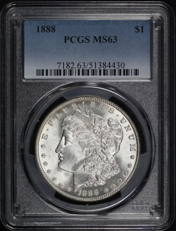 Obverse of this 1888 Morgan Dollar PCGS MS-63