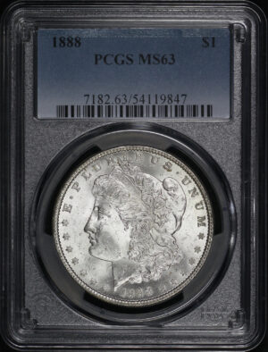 Obverse of this 1888 Morgan Dollar PCGS MS-63