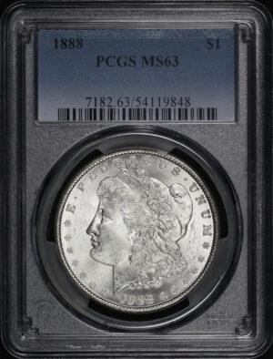 Obverse of this 1888 Morgan Dollar PCGS MS-63