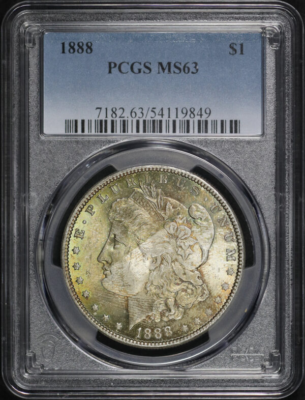 Obverse of this 1888 Morgan Dollar PCGS MS-63