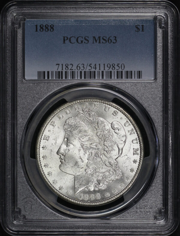 Obverse of this 1888 Morgan Dollar PCGS MS-63