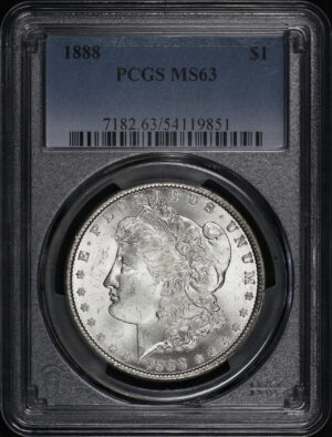 Obverse of this 1888 Morgan Dollar PCGS MS-63