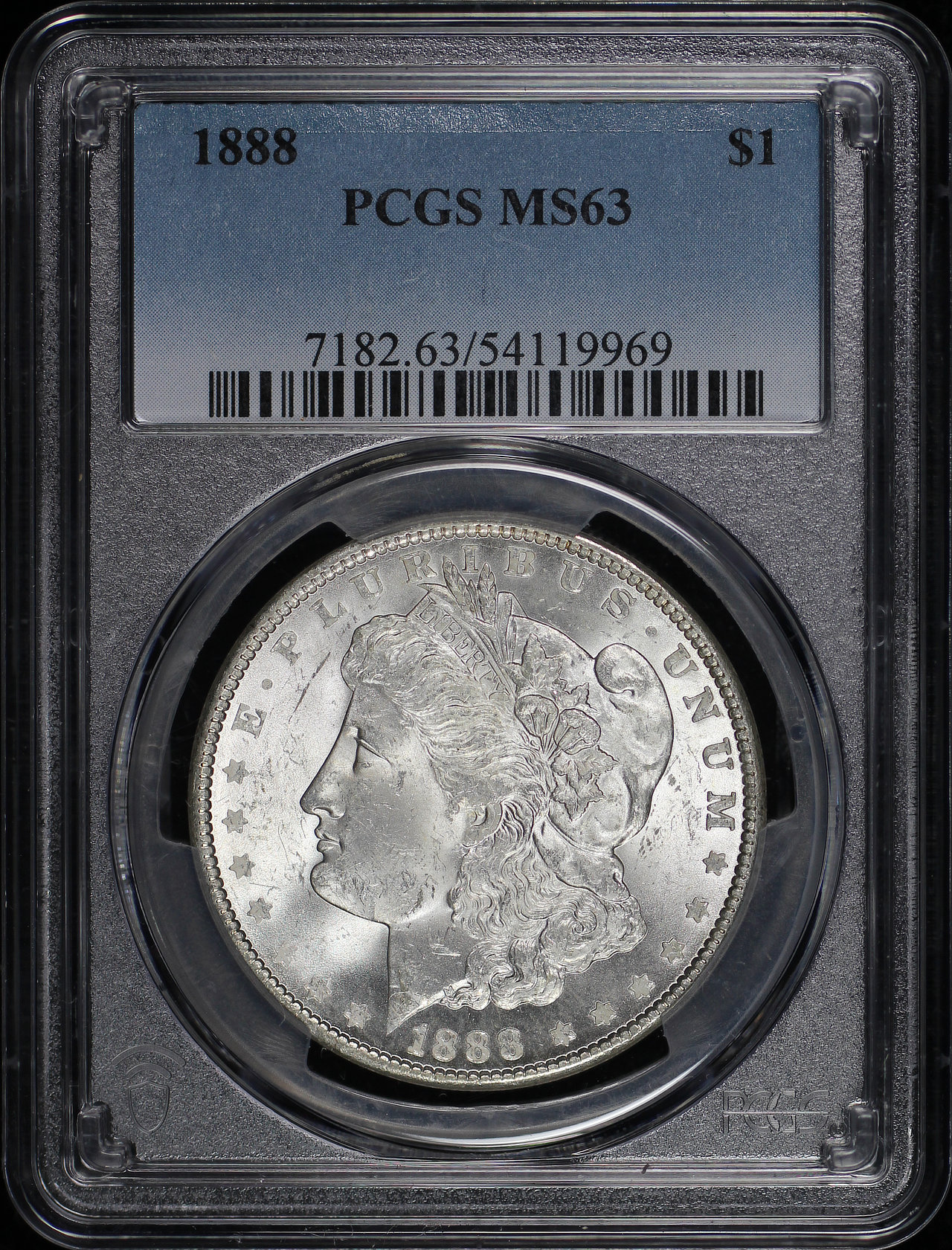 Obverse of this 1888 Morgan Dollar PCGS MS-63