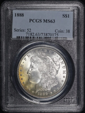 Obverse of this 1888 Morgan Dollar PCGS MS-63