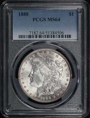 Obverse of this 1888 Morgan Dollar PCGS MS-64
