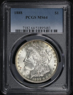 Obverse of this 1888 Morgan Dollar PCGS MS-64