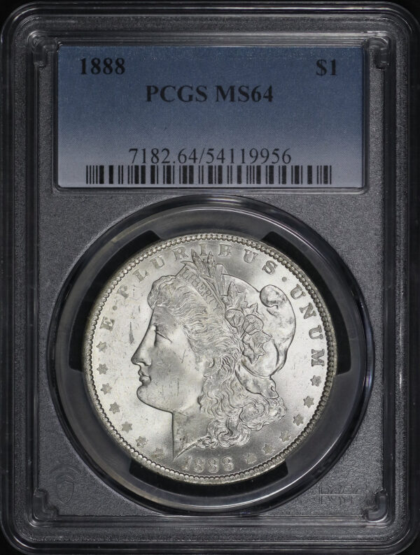 Obverse of this 1888 Morgan Dollar PCGS MS-64