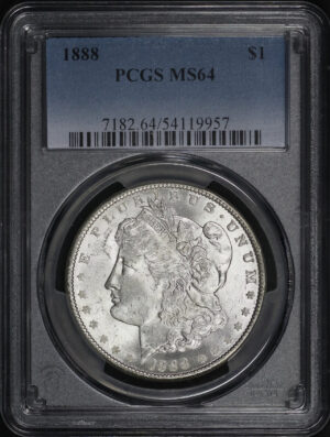 Obverse of this 1888 Morgan Dollar PCGS MS-64