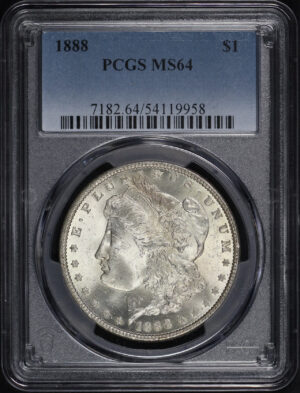 Obverse of this 1888 Morgan Dollar PCGS MS-64
