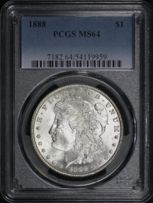 Obverse of this 1888 Morgan Dollar PCGS MS-64