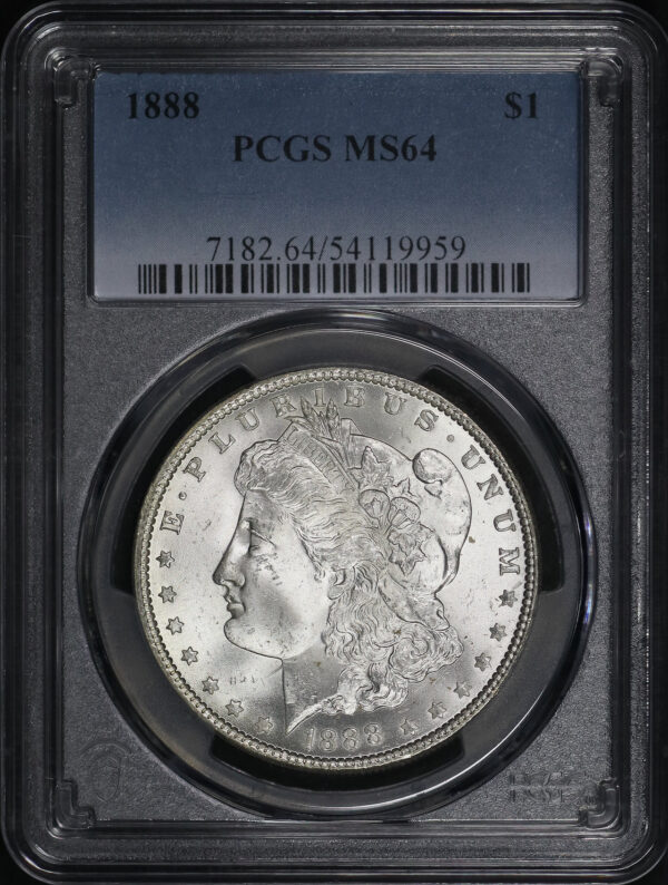Obverse of this 1888 Morgan Dollar PCGS MS-64