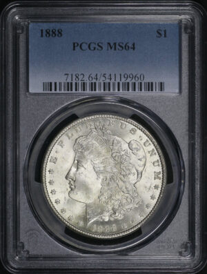 Obverse of this 1888 Morgan Dollar PCGS MS-64