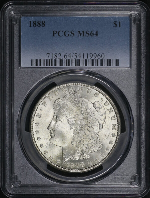 Obverse of this 1888 Morgan Dollar PCGS MS-64