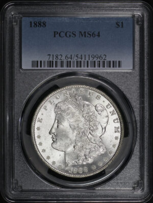 Obverse of this 1888 Morgan Dollar PCGS MS-64