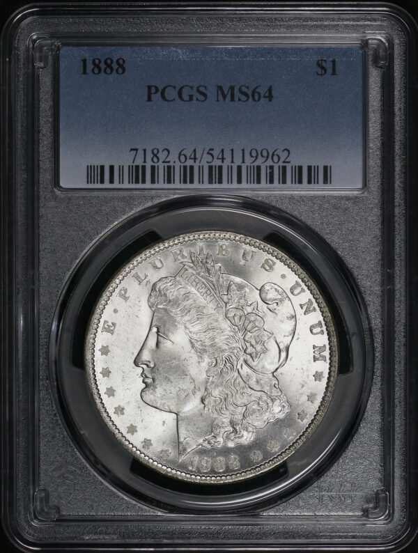 Obverse of this 1888 Morgan Dollar PCGS MS-64