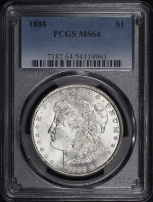 Obverse of this 1888 Morgan Dollar PCGS MS-64