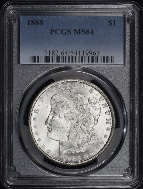 Obverse of this 1888 Morgan Dollar PCGS MS-64
