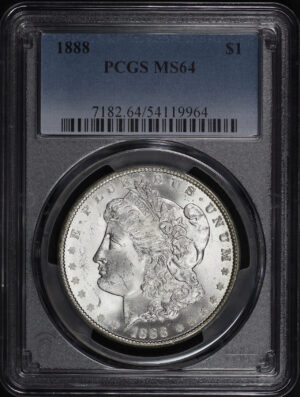 Obverse of this 1888 Morgan Dollar PCGS MS-64