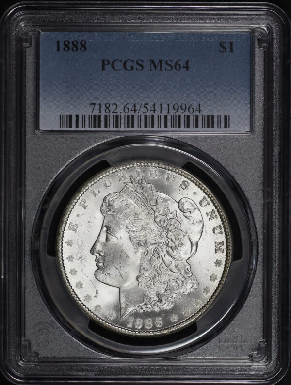 Obverse of this 1888 Morgan Dollar PCGS MS-64