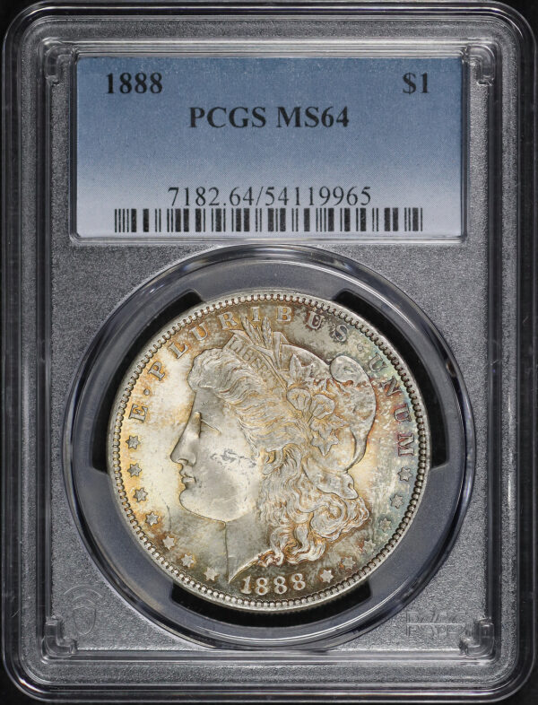 Obverse of this 1888 Morgan Dollar PCGS MS-64