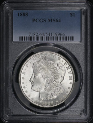 Obverse of this 1888 Morgan Dollar PCGS MS-64